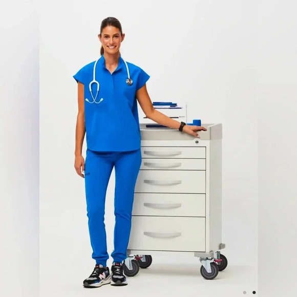 Figs Tops - Figs Rafaela Scrub Top Royal Blue Size XXL NWT